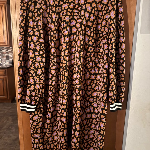 Eloquii Black and Purple Patterned Dress - Picture 8 of 8